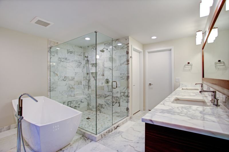 Luxurious Shower with Multiple Showerheads