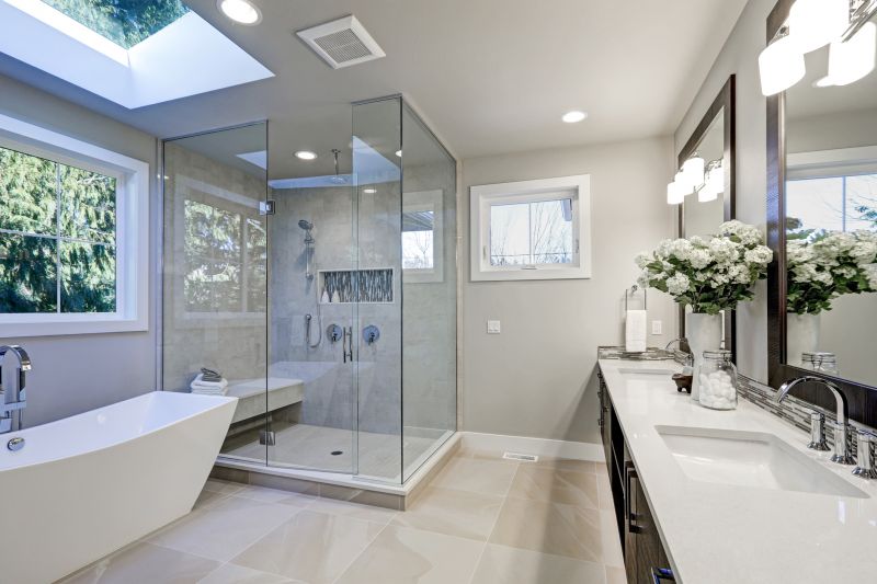 Modern Shower with Frameless Glass